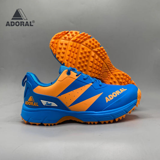 ADORAL JEET BLUE ORANGE CRICKET SHOES